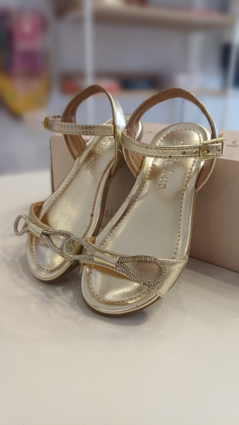 Sandália Dourada Laço - Maria Lua
