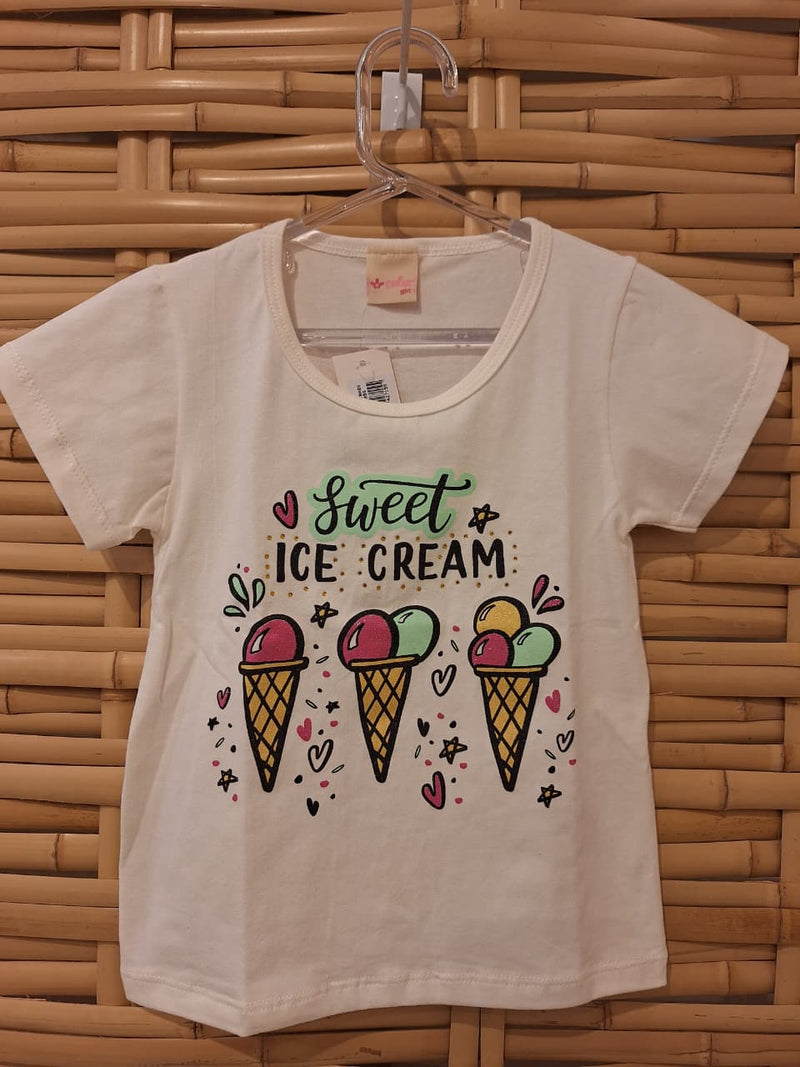 Camisa Infantil Menina - Sorvete