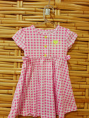 Vestido Menina  Listrado - Rosa