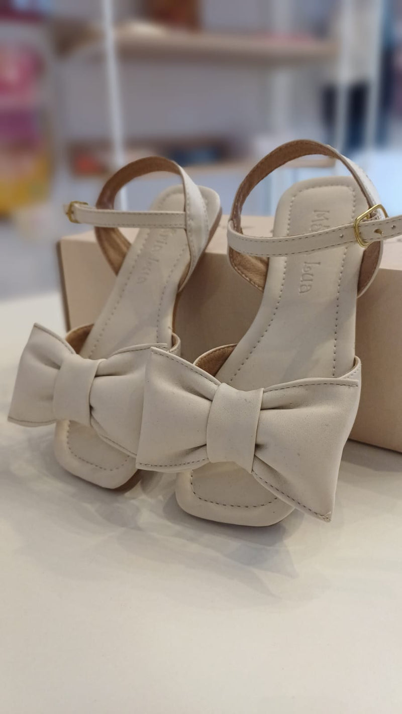 Sandália Bege Laço - Maria Lua